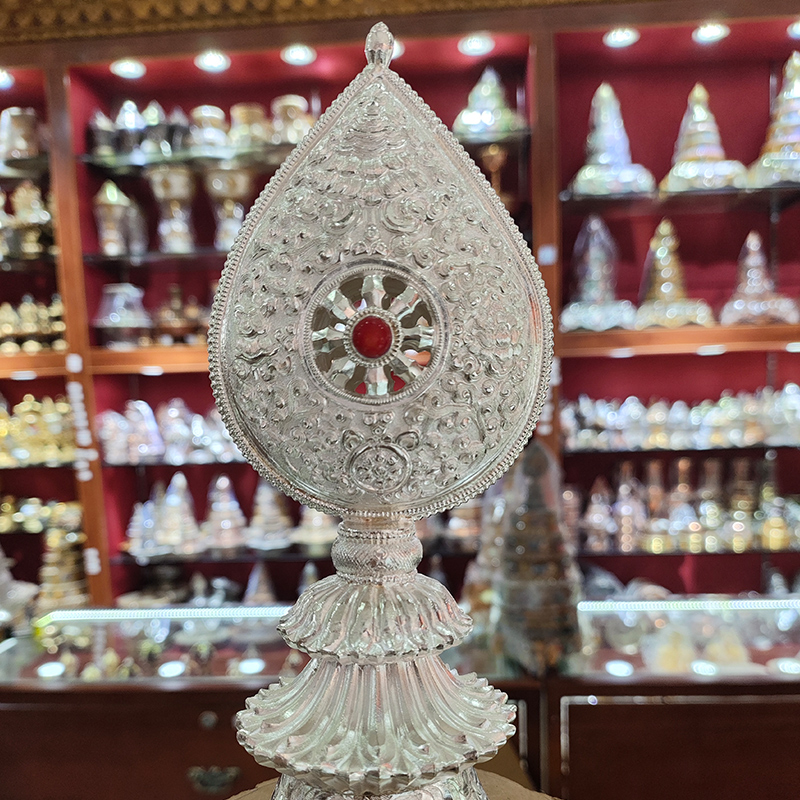 S990纯银曼扎盘手工曼茶罗全套曼达盘实体店拍摄实物图特大号24cm