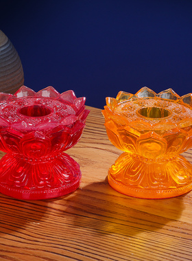 莲花手摇转动轮底座民族风仿琉璃藏传佛前摆件莲花手摇转动筒底座