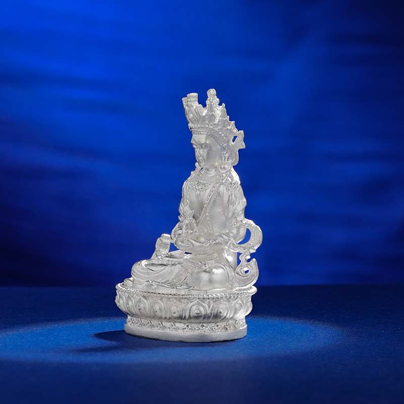 佛像S999纯银无量寿智如来小佛像迷你随身口袋长寿佛3.3cm