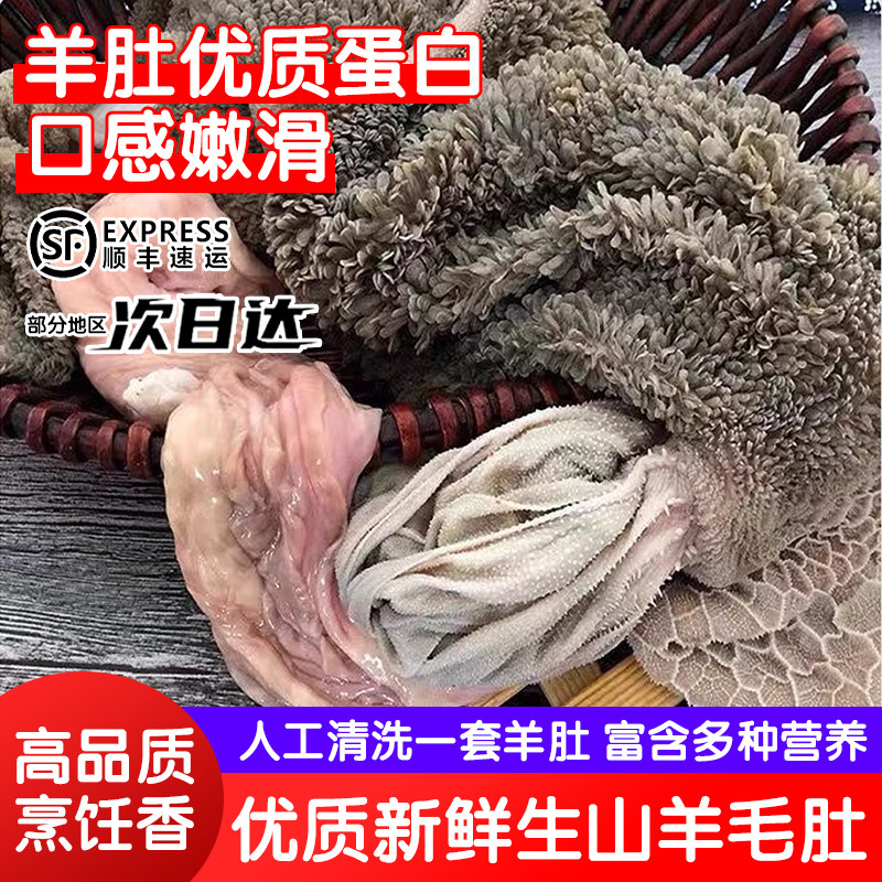 生羊肚 新鲜现杀羊毛肚 羊下水 羊杂 羊胃 山羊羊肚1500克包邮
