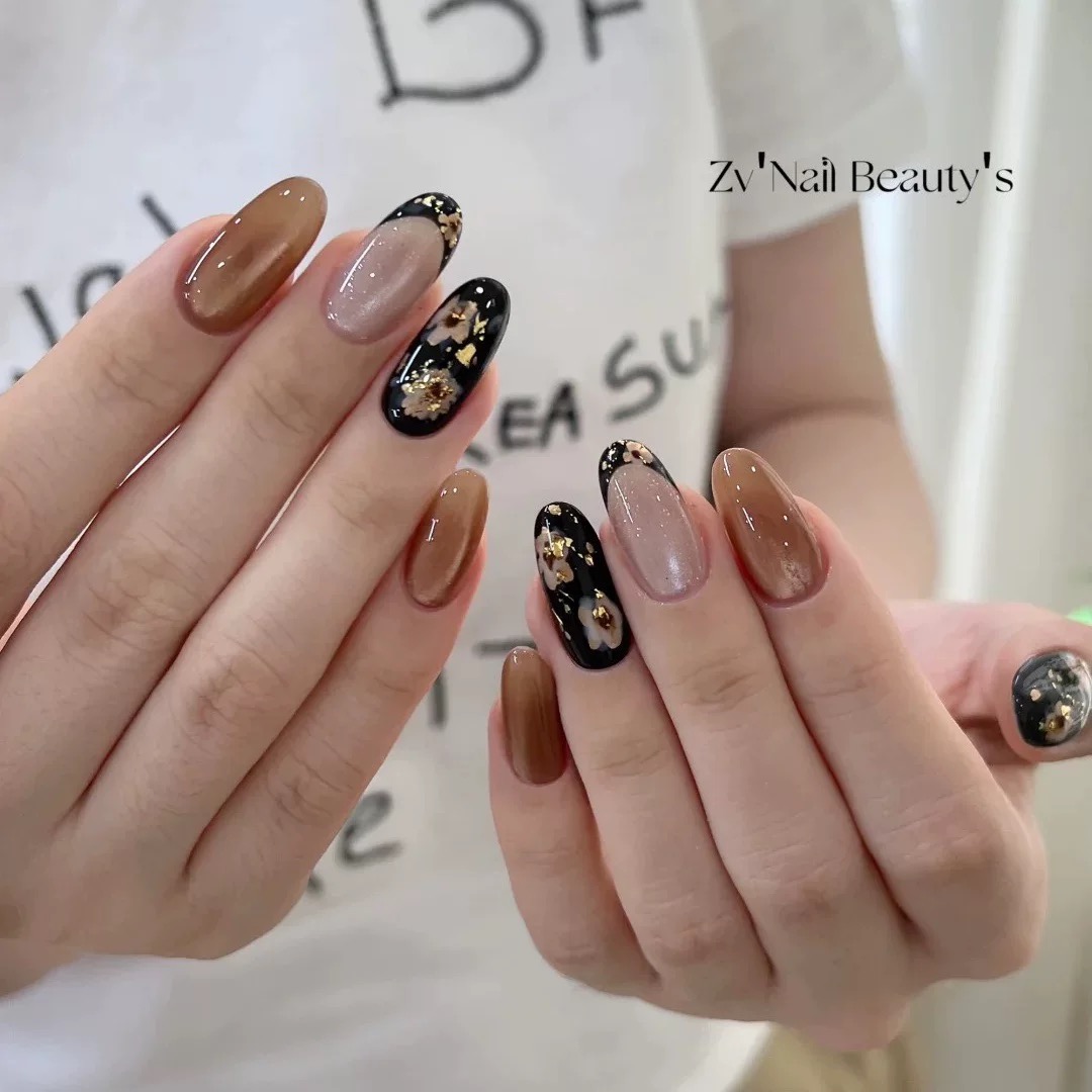 曼辞纯手工穿戴甲老钱风金色猫眼