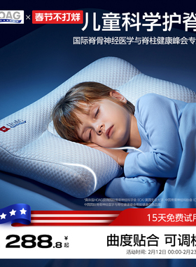 霍格Hoag儿童枕头6个月1一3-6岁以上四季通用婴儿宝宝护脊枕专用