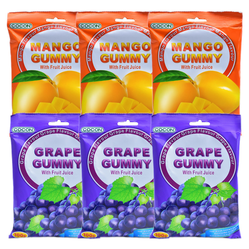 马来西亚进口可康软糖果汁QQ糖儿童零食喜糖果办公室休闲零食