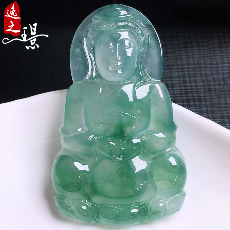逸之璟天然翡翠观音吊坠