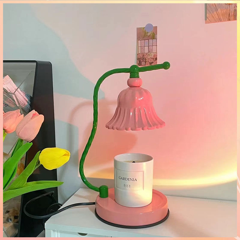 铃兰粉色少女心小夜灯香薰融蜡灯浪漫郁金香小台灯送公主生日礼物