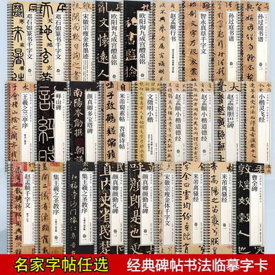 碑帖书法临摹字卡怀仁集