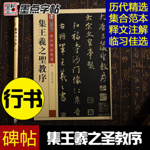毛笔行书碑帖书法练字帖 墨点字帖 附释文旁注原碑拓本拓片真迹还原 传世碑帖精选第一辑 怀仁集王羲之圣教序