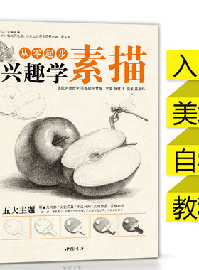 经典全集 兴趣学素描零基础自学入门教程材初学者简单动物临摹范本铅笔手绘画画册成人起步美术科考级书籍大全套少儿年课件 杨建飞