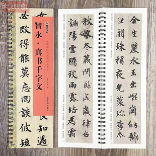 扫码 中国碑帖近距离临摹字卡 看视频 1册原帖全文楷书原碑帖书法毛笔练字帖 社 墨点字帖 荣宝斋出版 智永真书千字文
