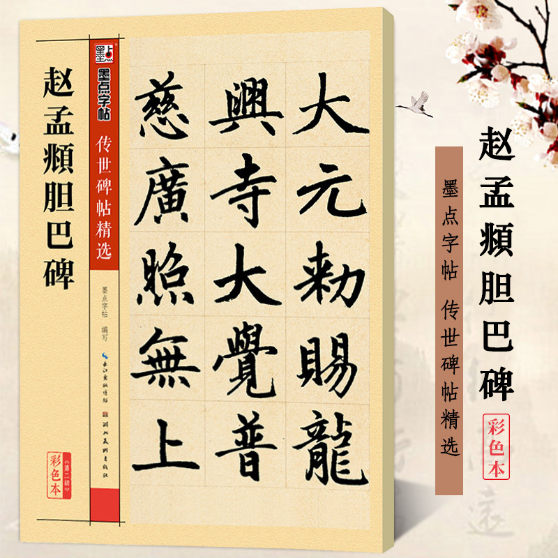 赵孟頫胆巴碑 赵体楷书书法毛笔字帖 传世碑帖精选 墨点字帖 成人初学者临摹入门书法练字帖 湖北美术出版社
