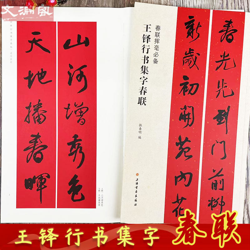 怀素草书集字春联 春联挥毫必备 草书毛笔书法字帖附简体旁注 集字对联作品 上海书画出版社