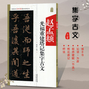 赵孟頫光福重建塔记集字古文 历代名碑名帖集字系列 楷书书法毛笔字帖米字格附碑帖原文 安徽美术出版社