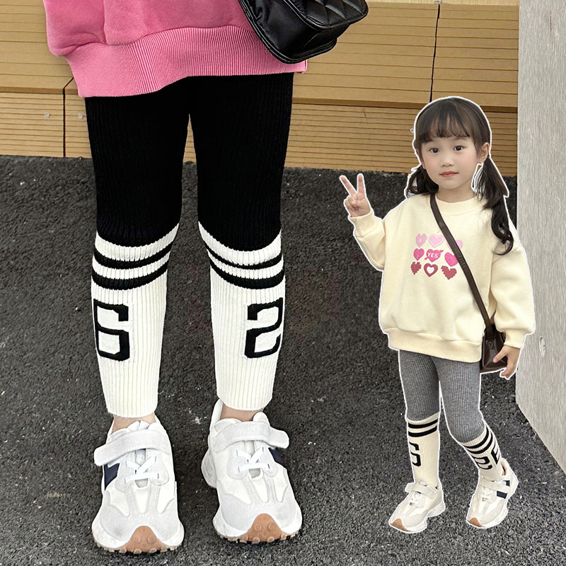 女童针织打底裤儿童长裤子