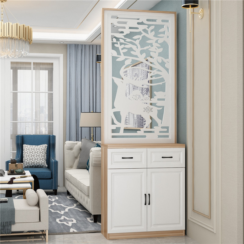 屏风隔断装饰客厅简约现代小户型置物架镂空墙北欧进门酒柜玄关柜