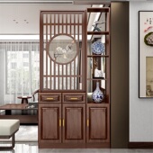 屏风隔断客厅2024新款 入户门正对门遮挡木质玄关置物架鞋 柜一体柜