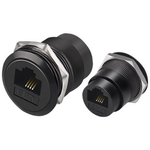 金属圆形C型电话CAT3对接双通86面板墙插安装RJ11插座TEL模块