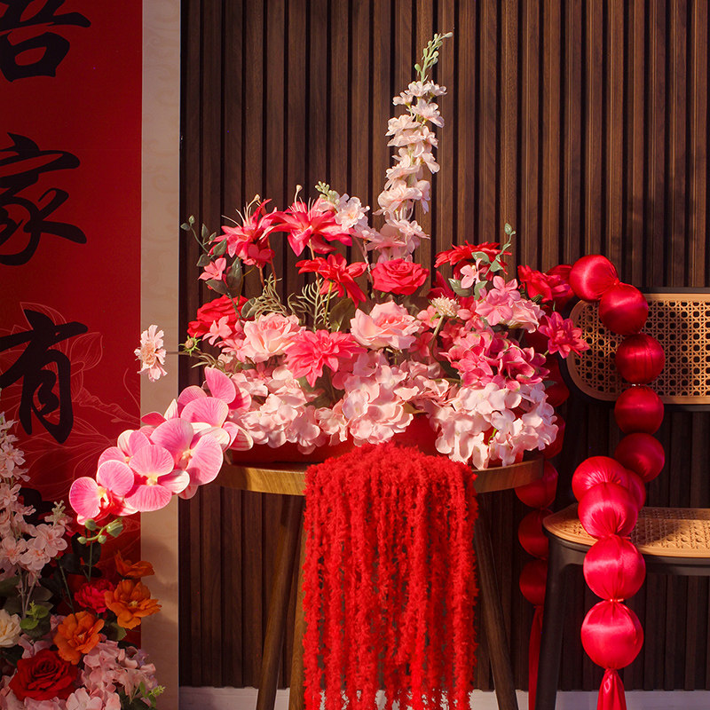 结婚婚房茶几布置订婚床头桌面仿真花装扮喜庆婚礼餐桌花艺摆件,节庆用品/礼品,婚房装扮用品,淘宝优惠券,粉丝福利购,淘宝优惠卷