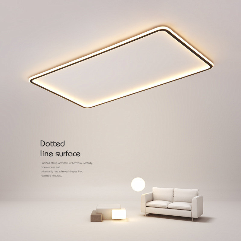 最光灯饰超薄客厅吸顶灯简约现代大气长方形创意led灯卧室房间灯