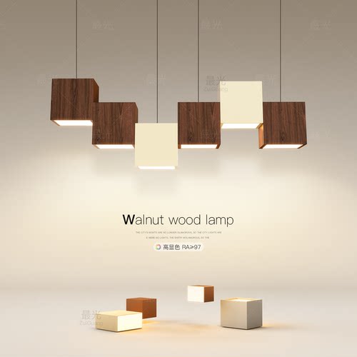 侘寂风餐厅吊灯中古风led吊线灯