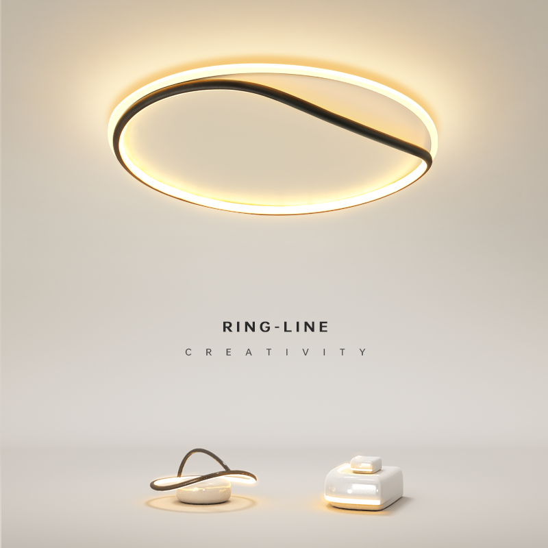 创意圆形卧室灯led书房灯客厅灯