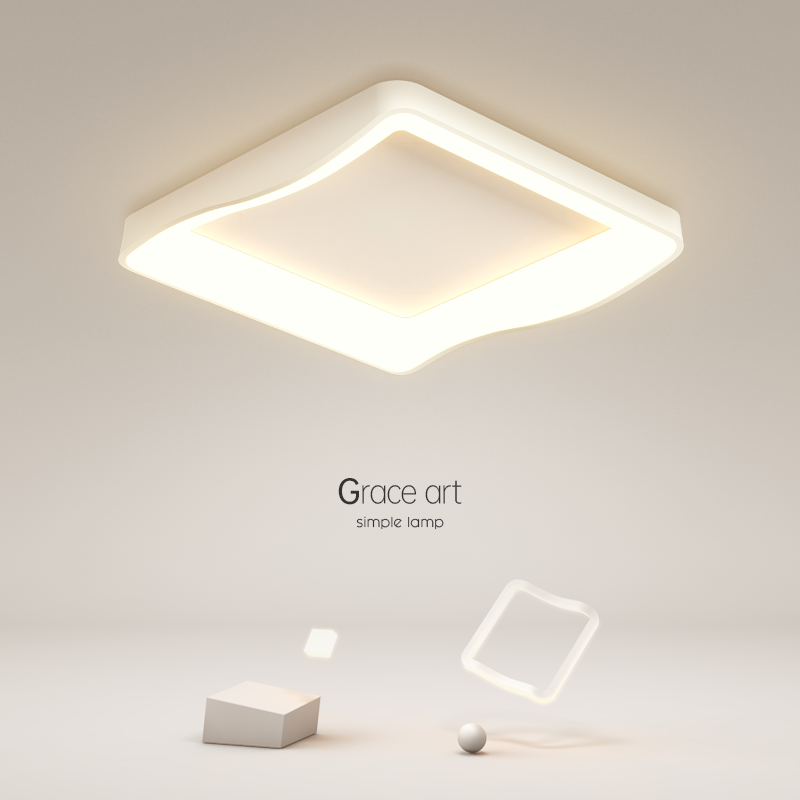 最光灯饰led吸顶灯方形卧室灯简约现代客厅灯具餐厅灯房间书房灯
