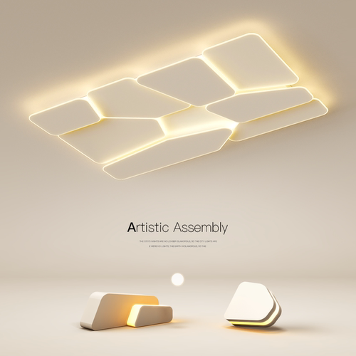 最光简约现代创意led客厅灯