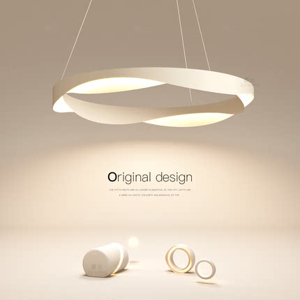 创意led餐厅灯简约现代圆形客厅吊灯主卧灯书房房间2025新款灯具