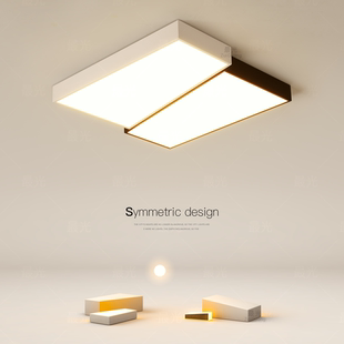 主卧室吸顶灯现代简约客厅灯方形设计师创意led房间2025新款 灯具