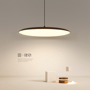 灯具 光现代简约led餐厅灯圆形吊灯高级感客厅卧室房间2024新款