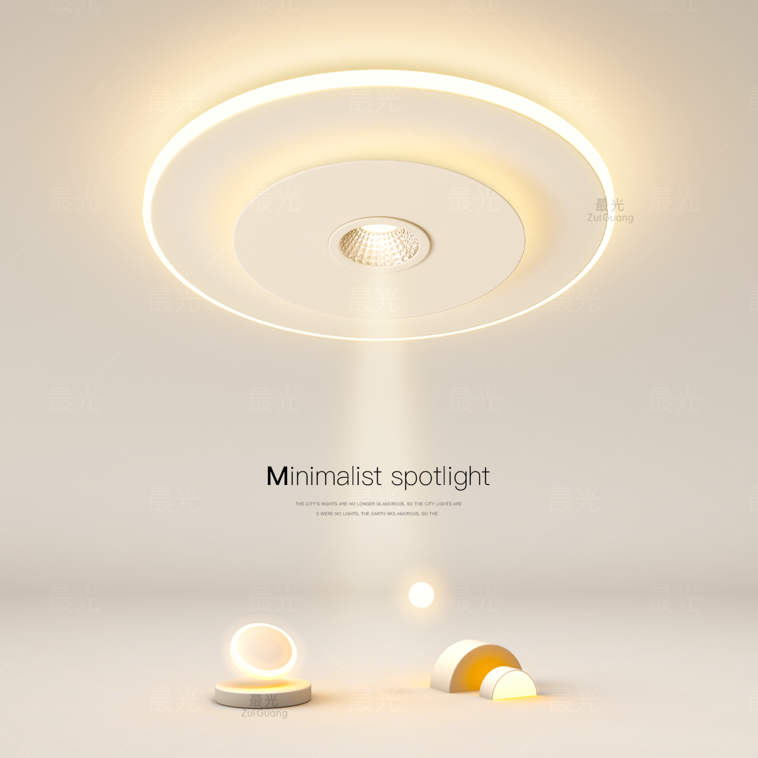 创意圆形led卧室灯简约现代吸顶