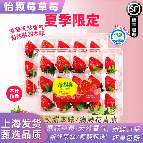 云南草莓怡颗莓云南素颜草莓当季新鲜水果280g/盒 饱满多汁发顺丰