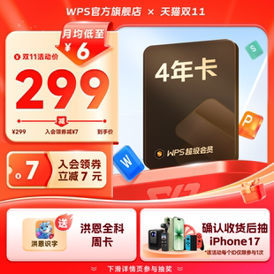 WPS超级会员4年excel表格PPT模板
