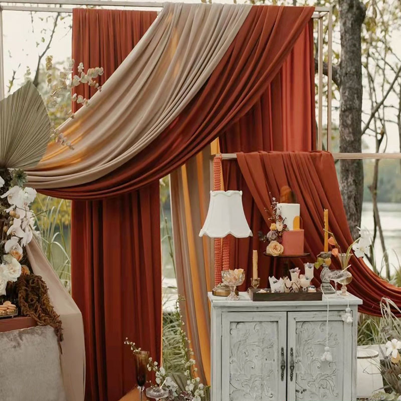 婚庆道具背景纱幔布珍珠雪纺布