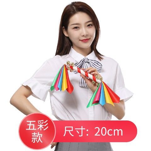 幼儿园轻器械体操棒花棍广场舞舞蹈道具花棍运动会七彩少儿响棍