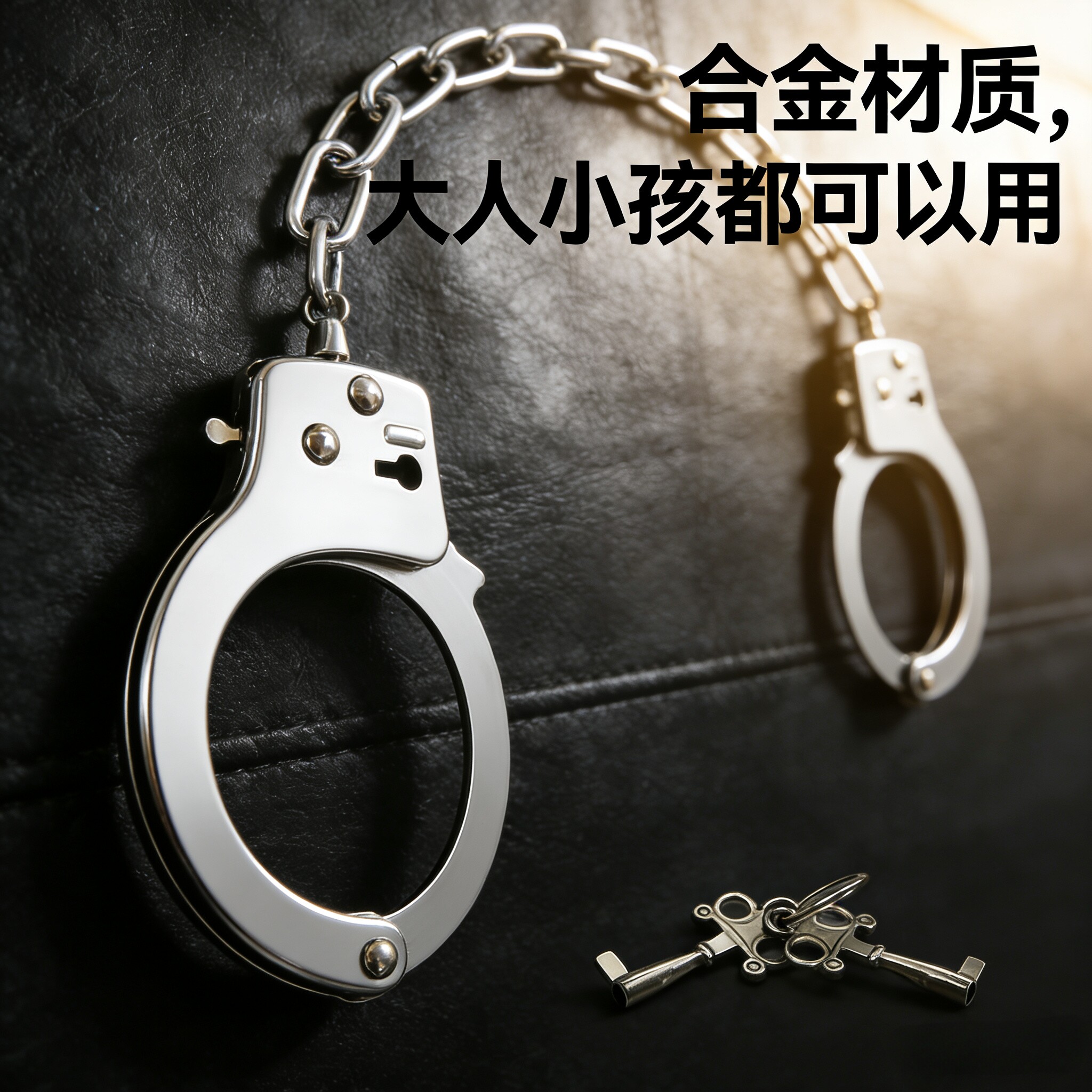 cos合金大号玩具手铐 成人儿童通用金属款 情人互动热门道具