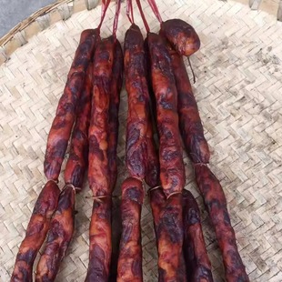 四川腊肠宝兴高山农家自家纯粮食土猪肉广味手工自制烟熏香肠包邮