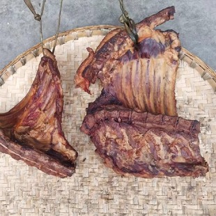 四川 宝兴高山农家纯粮食土猪老腊肉柴火腊排骨烟熏排骨包邮
