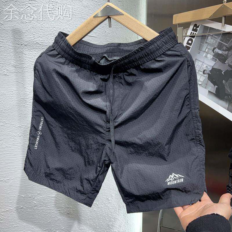 透气网孔短裤男2025新款夏季薄款速干沙滩裤时尚百搭男士四分裤子