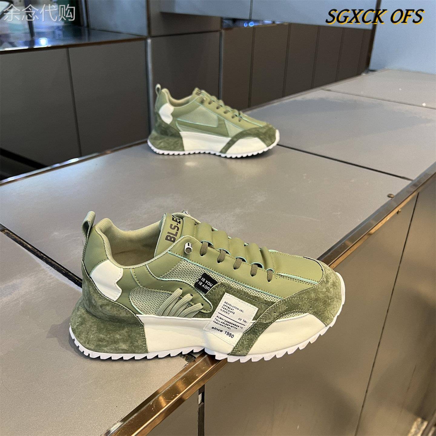 SGXCK OFS 男鞋廓形感潮鞋男士百搭港风厚底轻奢韩版时尚休闲鞋