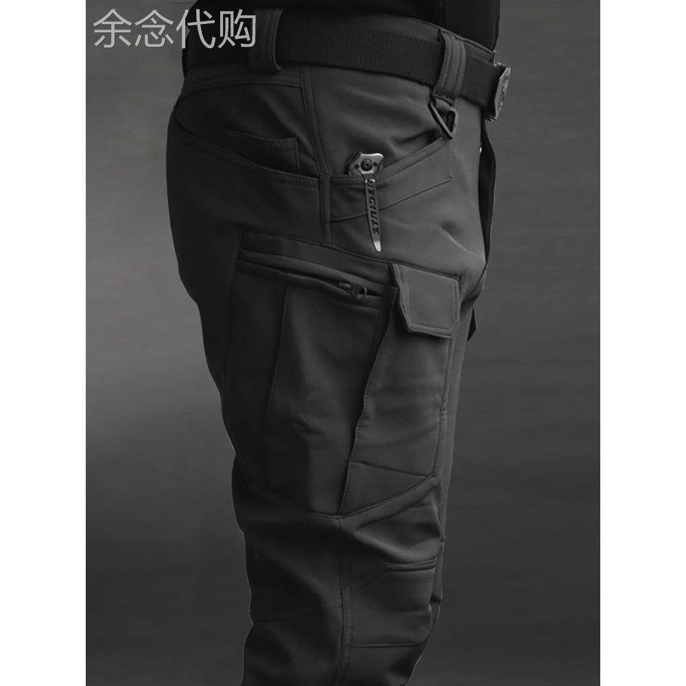 高端秋冬季男IX7战术裤软壳军迷作训裤特种兵加绒工装休闲冲锋裤