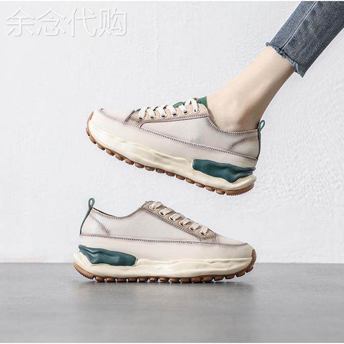 秒变淑女~厚底白鞋,新型溶解鞋,百搭女性休闲运动鞋