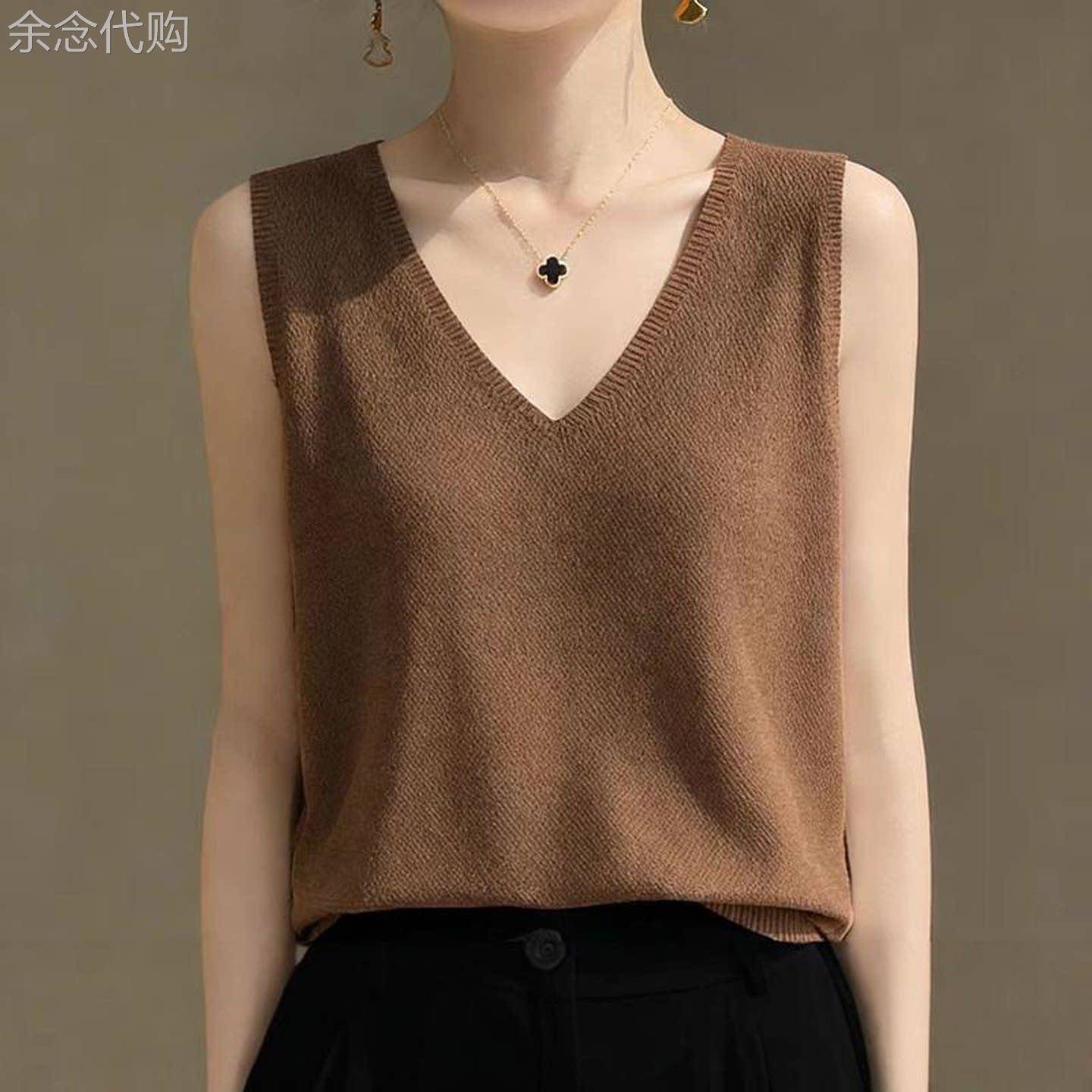 中年妈妈2026夏季新款大尺码V领吊带背心女宽松外穿内搭无袖薄上