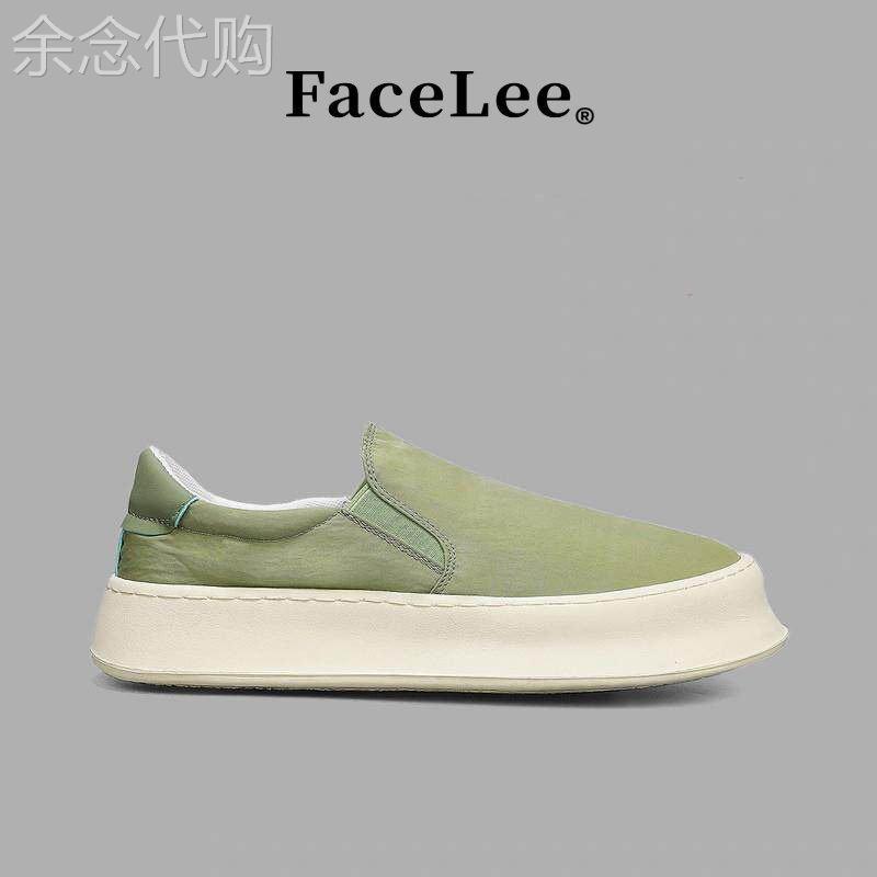 FaceLee懒人鞋男2026夏季新款休闲板鞋男款开车鞋厚底一脚蹬帆布