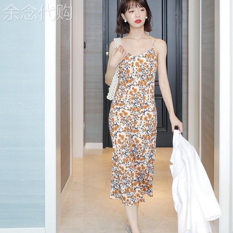 GOLUERJI法式碎花吊带连衣裙棉质高腰设计 显瘦轻熟风淑女夏季连