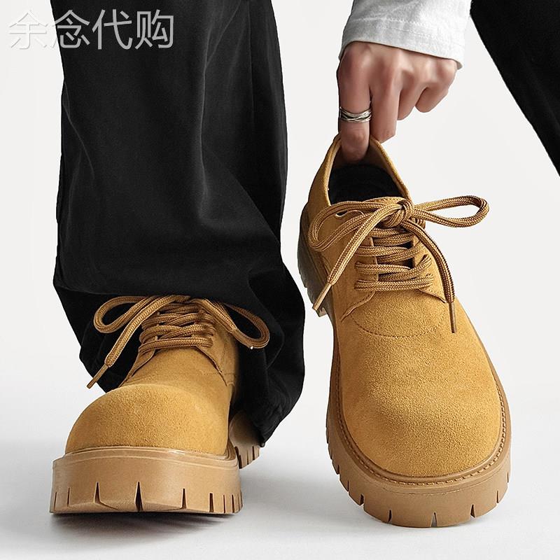 日常穿搭指南~Mysterious Gifs!潮流复古德比鞋男内增高港风皮鞋