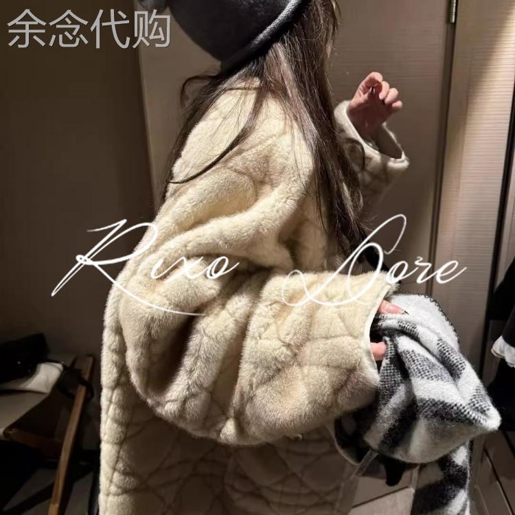 RIXO DORE法式高级感皮草女环保水貂绒皮毛一体小个子暖和厚外套