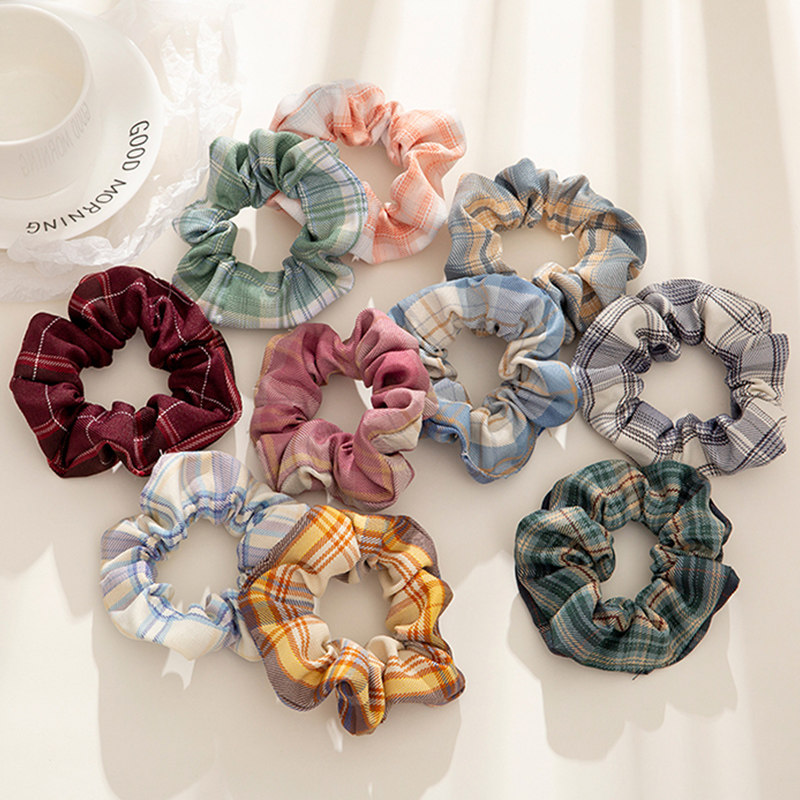 复古格子发圈法式马尾发绳蓝色格纹大肠圈头绳百搭布艺发饰女在类目 饰品/流行首饰/时尚饰品新, 发饰中 - 来自Buy2taobao.com提供专业的淘宝代购服务