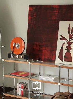 Kate Roebuck中古风深红色复古几何花卉图案组合画客厅卧室无框画