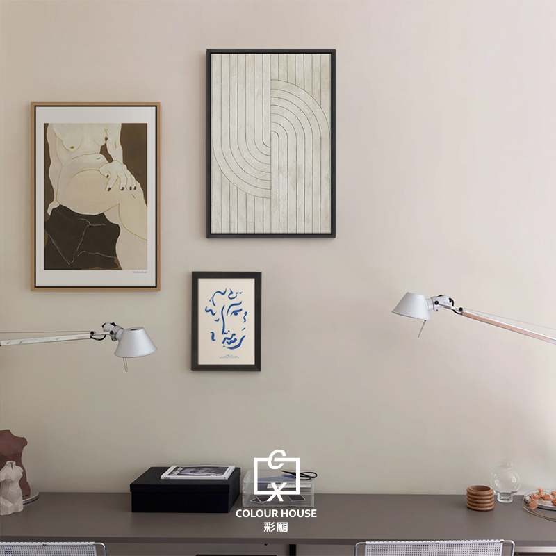 maria北欧风现代抽象卧室壁画