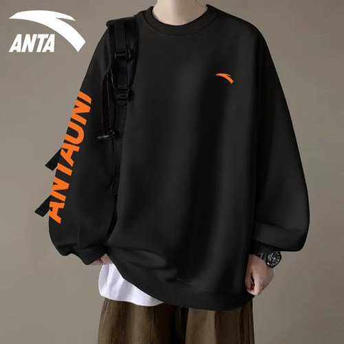 安踏青少年圆领卫衣男长袖t恤